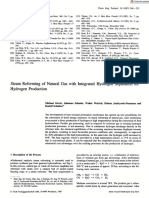 Steam Reforming of Natural Gas With Intergrated Hydrogen Separation For Hydrogen Production