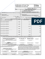 Certificate of Final Tax Withheld at Source: Meralco Barangay Bolbok, Batangas City