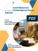 Laporan Hasil Observasi Praktek Pembelajaran