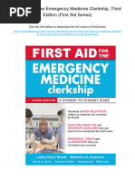 First Aid For The Emergency Medicine Clerkship, Third Edition (First Aid Series) - ISBN 0071739068, 978-0071739061