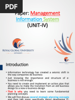 Unit-IV Management Information System