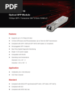 SFP Module 10G - SFP S1013L 10 - SM 1310nm 10KM - Datasheet - A2.0 SFP 10G LR