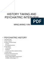 History Taking and Psychiatric Interview