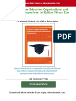 Instant Download Quality of Higher Education Organizational and Educational Perspectives 1st Edition Yihuan Zou PDF All Chapter