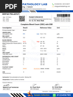 CBC With ESR Test Report Format Example Sample Template Drlogy Lab Report