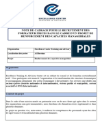 TDR Formateurs Alhouciema