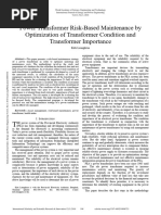 Power Transformer Risk-Based Maintenance by Optimization of Transformer Condition and Transformer Importance