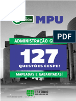 #Mapa de Questões MPU - Administração Geral (2018) - Estúdio Aulas