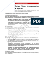 Actual Vapor Compression Refrigeration System