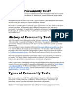 What Is A Personality Test