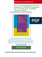 Instant Download Romance Linguistics 2013 Selected Papers From The 43rd Linguistic Symposium On Romance Languages LSRL New York 17 19 April 2013 1st Edition Christina Tortora PDF All Chapter