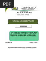 2024 Grade 12 Term 1 Informal Test Marking Guidelines