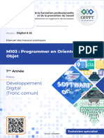 M103: Programmer en Orienté Objet: Développement Digital (Tronc Comun)