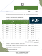 Teste de Audibilização Verde