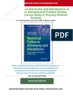 Get Numerical Python in Astronomy and Astrophysics: A Practical Guide To Astrophysical Problem Solving (Undergraduate Lecture Notes in Physics) Wolfram Schmidt Free All Chapters