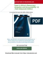 Voice and Power in Africa's Democracy: Institutions, Participation and Accountability 1st Edition Said Adejumobi (Editor) 2024 Scribd Download