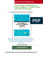 The Legitimacy of Citizen Led Deliberative Democracy The G1000 in Belgium 1st Edition Didier Caluwaerts Min Reuchamps 2024 Scribd Download