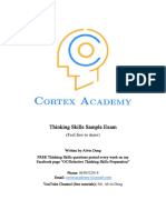 Thinking Skills Sample Exam - Cortex Academy