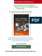 PDF Local Heritage Global Context Cultural Perspectives On Sense of Place 1st Edition Rosy Szymanski Download