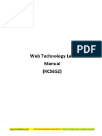 Web Technology Lab KCS 652