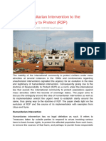 From Humanitarian Intervention To The Responsibility To Protect (R2P) 2