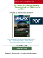 PDF Cambridge Unlock Level 4 B2 Listening Speaking Critical Thinking Student S Book 2nd Edition Lewis Lansford Download