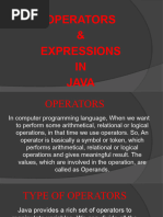 Chapter 4 - Operator and Expression in Java