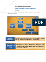 Introduction To Mechanics