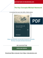 Research Methods The Key Concepts Michael Hammond All Chapter Instant Download