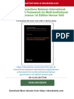 The Law of Interactions Between International Organizations: A Framework For Multi-Institutional Labour Governance 1st Edition Henner Gött