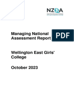 Managing National Assessment Report