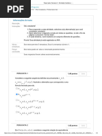 Fazer Teste - Semana 4 - Fundamentos Matemáticos