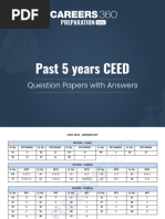 Past 5 Years CEED Question Papers With Answers