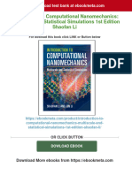 Instant Download Introduction To Computational Nanomechanics: Multiscale and Statistical Simulations 1st Edition Shaofan Li PDF All Chapter