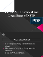 LESSON I: Historical and Legal Bases of NSTP