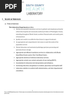 Lab Scope of Services