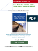 Get Law and Evidence: A Primer For Criminal Justice, Criminology, and Legal Studies 3rd Edition Nemeth Free All Chapters