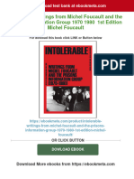 Intolerable Writings From Michel Foucault and The Prisons Information Group 1970 1980 1st Edition Michel Foucault 2024 Scribd Download