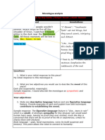 Monologue Analysis Worksheet