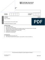 IGCSE Spanish 0530:21 Paper 2 Oct:Nov 2021