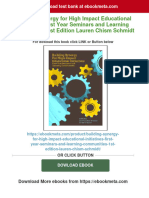 Building Synergy For High Impact Educational Initiatives First Year Seminars and Learning Communities 1st Edition Lauren Chism Schmidt