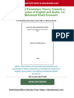 Principles and Parameters Theory Towards A Contrastive Syntax of English and Arabic 1st Edition Mohamed Khalil Ennassiri 2024 Scribd Download