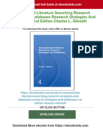 Computerized Literature Searching Research Strategies and Databases Research Strategies and Databases 1st Edition Charles L. Gilreath