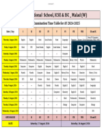 Ryan International School, ICSE & ISC - Malad (W) : 1st TERM Examination Time Table For AY 2024-2025