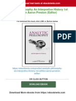 Analytic Philosophy An Interpretive History 1st Edition Aaron Preston (Editor) All Chapter Instant Download