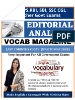 Last 3 Month Vocabulary Magazine by Nimisha Ma'Am March To May 2024