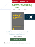 Get Papyrus Bodmer III: An Early Coptic Version of The Gospel of John and Genesis 1-4:2 Daniel B. Sharp (Editor) Free All Chapters