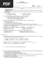 Long Test - Statistics