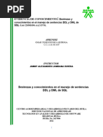 Destrezas y Conocimientos en El Manejo de Sentencias DDL y DML de SQL GA6-220501096-AA2-EV01.