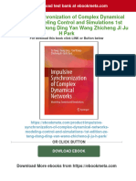 Impulsive Synchronization of Complex Dynamical Networks Modeling Control and Simulations 1st Edition Ze Tang Dong Ding Yan Wang Zhicheng Ji Ju H Park